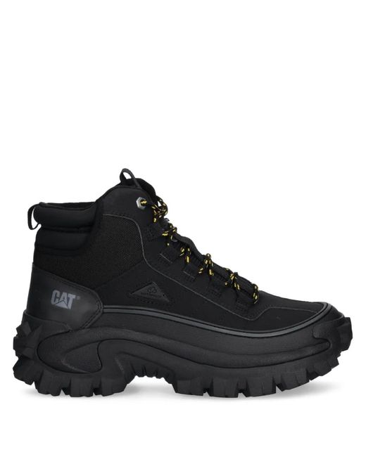 Caterpillar Black Lug-Sole Lace-Up Boots