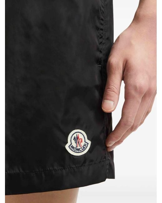 Maillot De Bain À Logo Technique Moncler pour homme en coloris Black