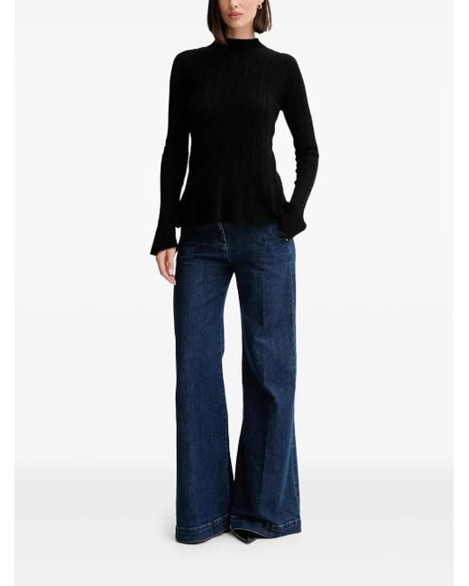 Twinset Black Cable-Knit Jumper