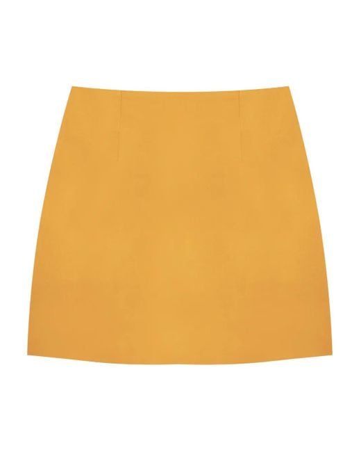 Falda con bolsillos Isolda de color Yellow