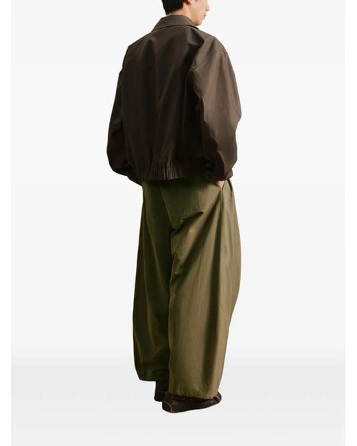 CROQUIS Brown Cropped Relaxed-Fit Jacket for men
