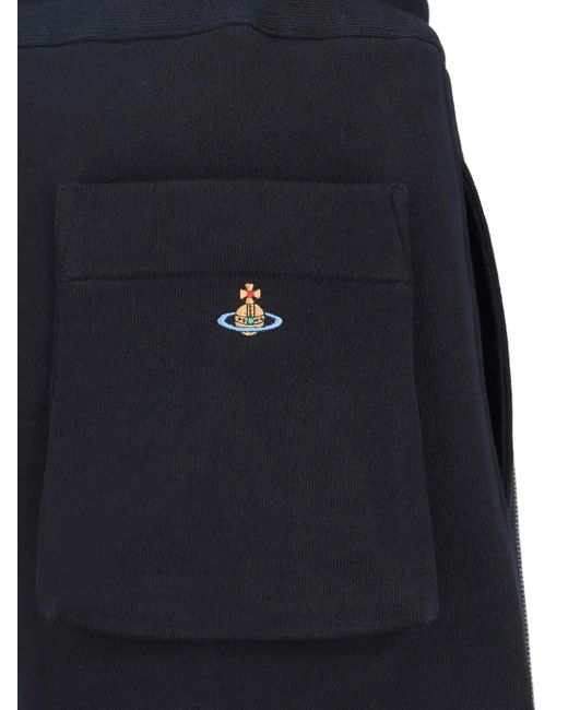 Vivienne Westwood Blue Rear-Pocket Drawstring-Waistband Track Pants for men