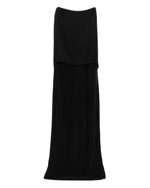 Magda Butrym Black Oberteil mit U-Boot-Ausschnitt