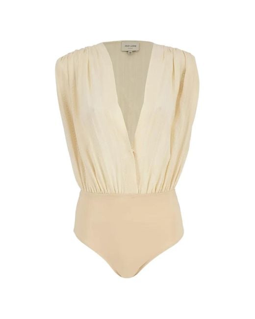 Zeus + Dione White Sleeveless Bodysuit
