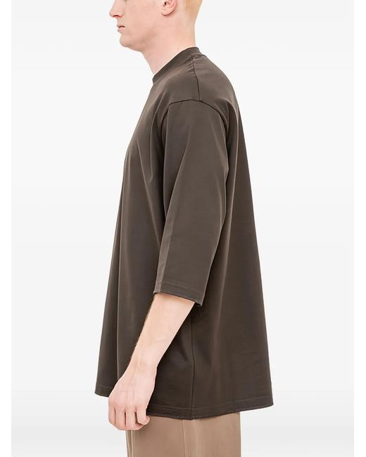 JOE CHIA Gray Withdraw Hem T-Shirt for men
