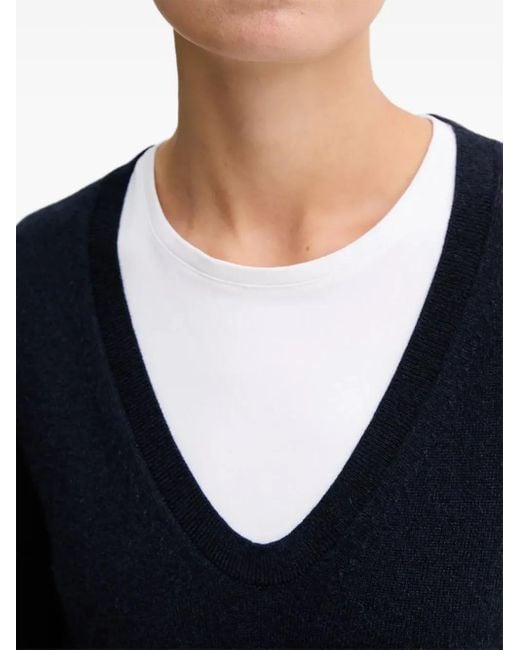 Bally Blue V-Neck Top