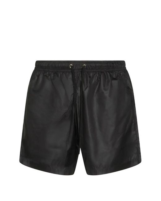 Mauna Kea Black Logo-Patch Swim Shorts for men