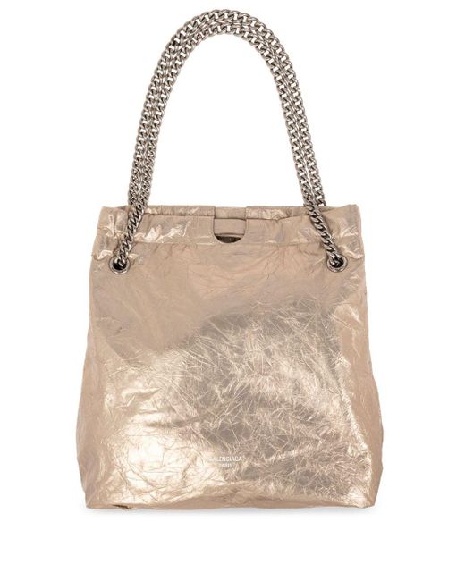 Balenciaga Natural Crush Metallic Tote Bag