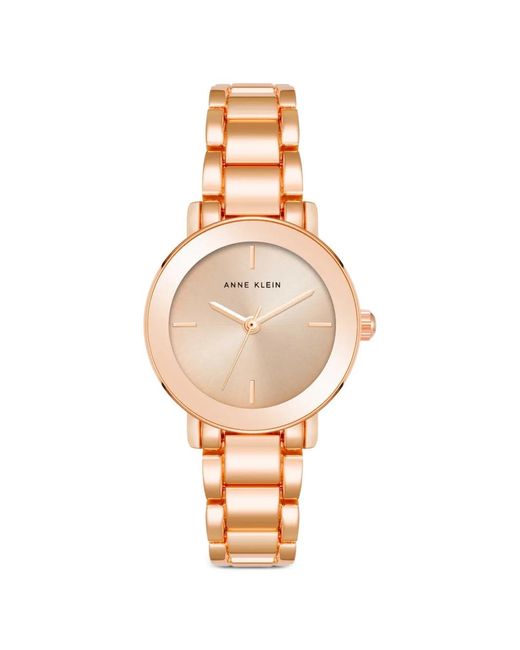 Anne Klein Metallic Montre À Boîtier Rond Mm