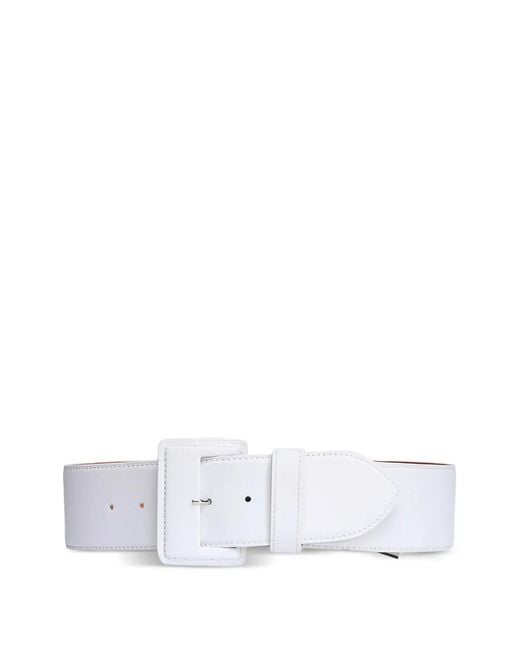 Maison Vaincourt White La Merveilleuse Leather Belt