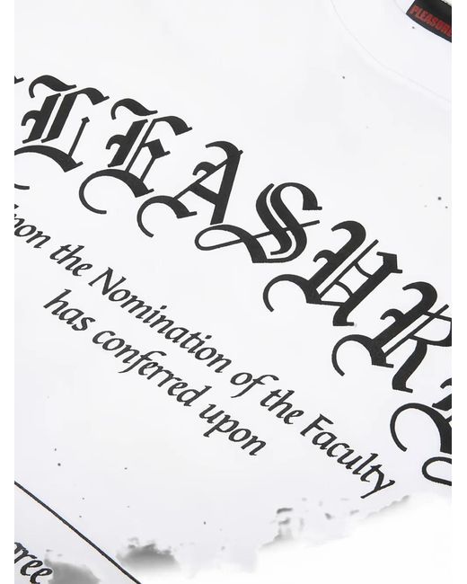 Pleasures White Graphic-Print T-Shirt for men