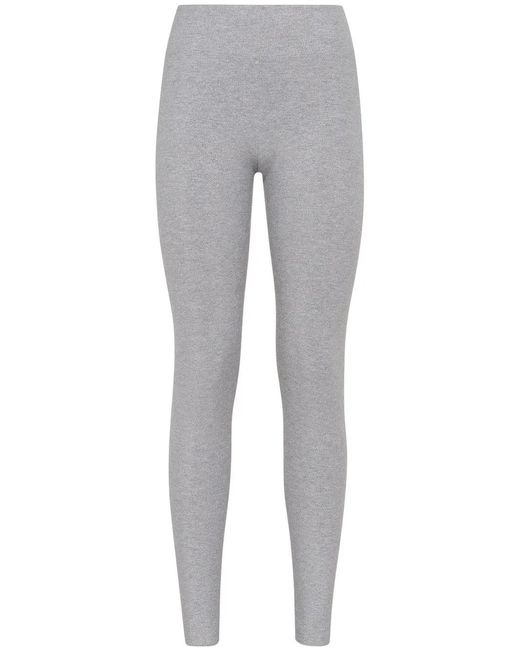 Philipp Plein Gray Tiger Logo-Patch Lurex Leggings