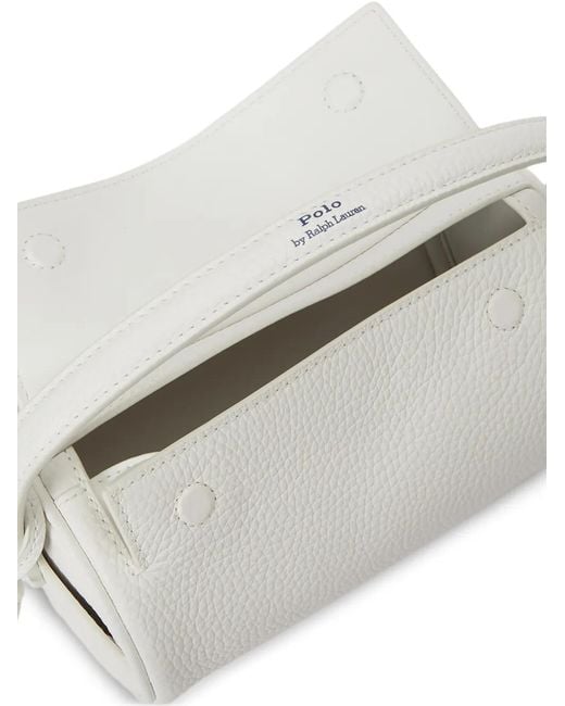 Polo Ralph Lauren White Polo Play Small Leather Bag