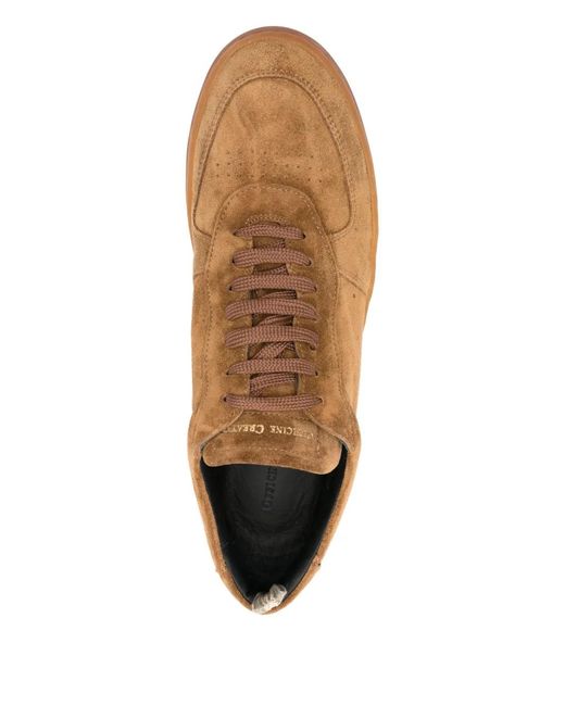Officine Creative Brown Leather Sneakers for men