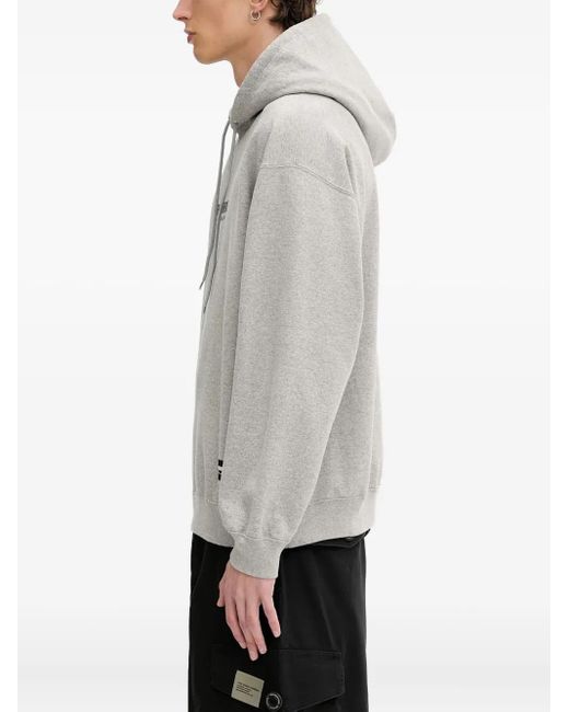 Neighborhood Gray Logo-Appliqué Hoodie for men