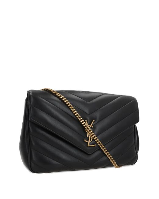 Saint Laurent Black Large Loulou Shoulder Bag