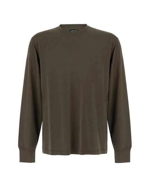 Tom Ford Green Long-Sleeve T-Shirt for men