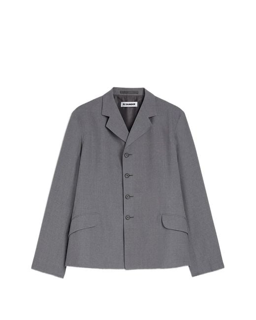 Jil Sander Gray Poplin Blazer for men