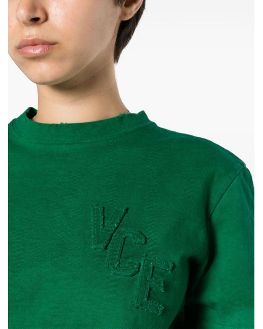 Golden Goose Deluxe Brand Green T-Shirt mit Buchstaben-Applikation