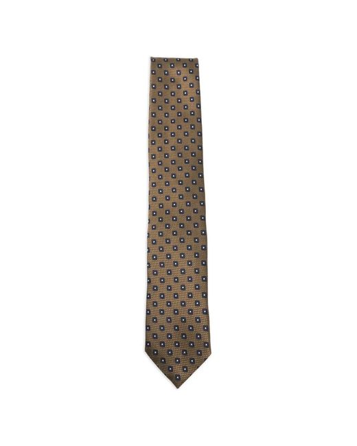 Zegna White Patterned Tie for men