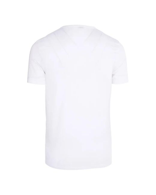 Zimmerli of Switzerland White Short-Sleeve V-Neck T-Shirt for men