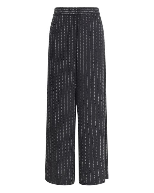 Giorgio Armani Gray Schlaghose mit Paillettenverzierung