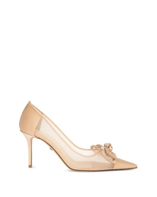 Mach & Mach Natural Double Bow Mesh Pumps