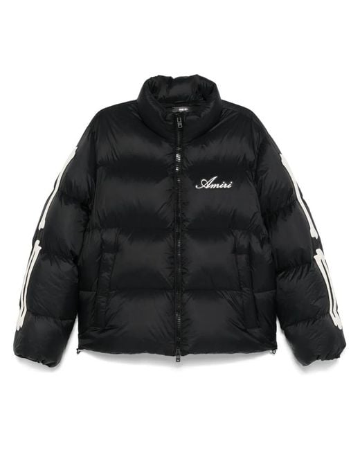 Amiri Black Printed Down Jacket for men