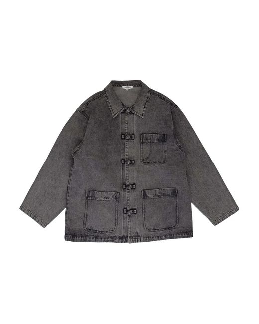 Opening Ceremony Gray Knot-Detail Denim Jacket for men