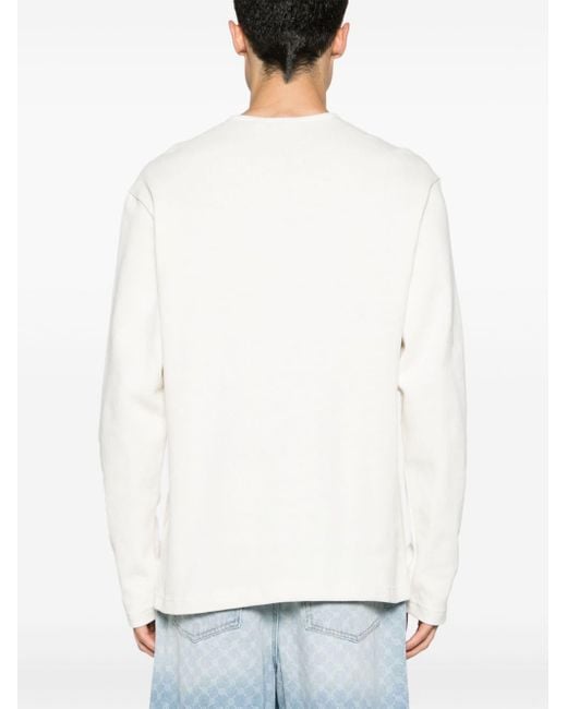 Daily Paper White Logo-embroidered Cotton Jumper for men