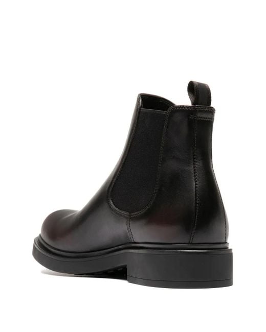 Officine Creative Black Engineer Leather Chelsea Boots for men