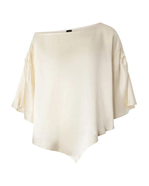 Pinko アシンメトリー ラッフル トップ Natural
