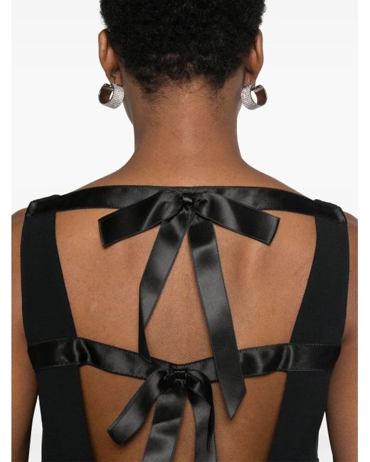 Robe Courte À Plaque Logo Prada en coloris Black