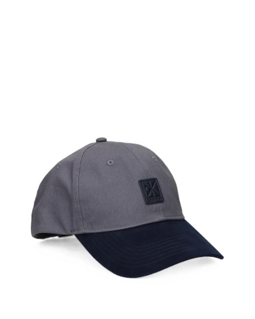 Calvin Klein Blue Logo-Patch Baseball Cap for men