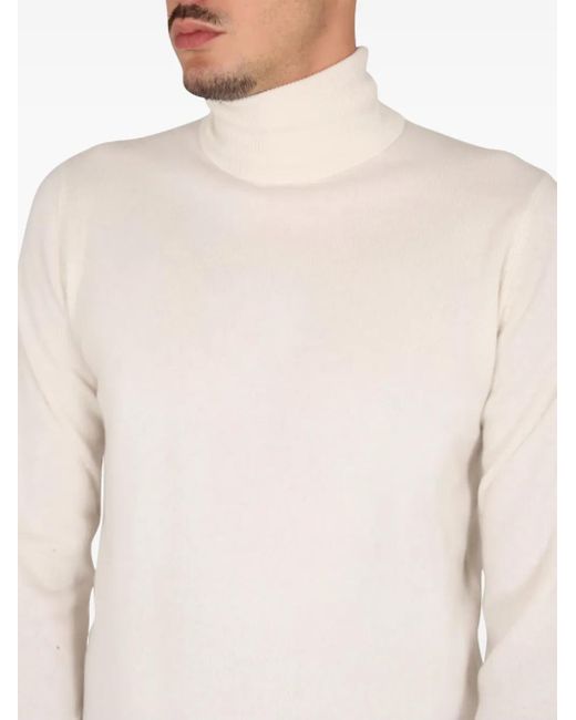 Aspesi White Turtleneck Sweater for men