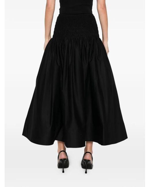 Self-Portrait Black Maxirock mit Einsätzen