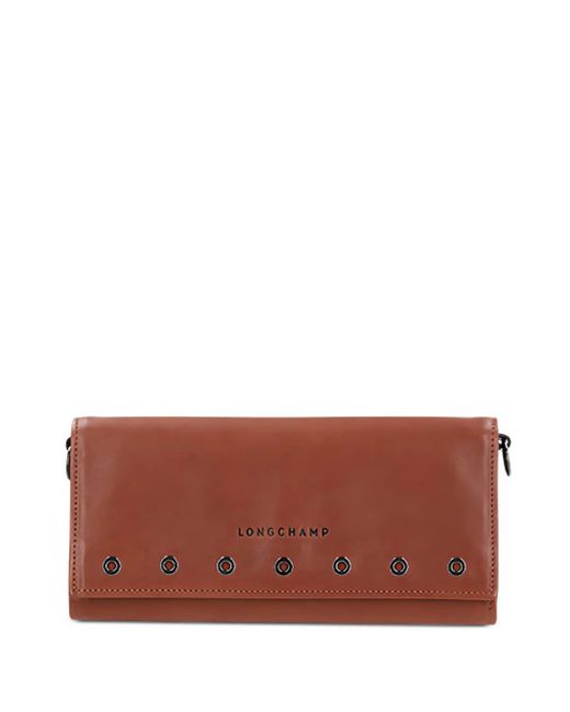 Longchamp Le Pliage チェーンウォレット Brown