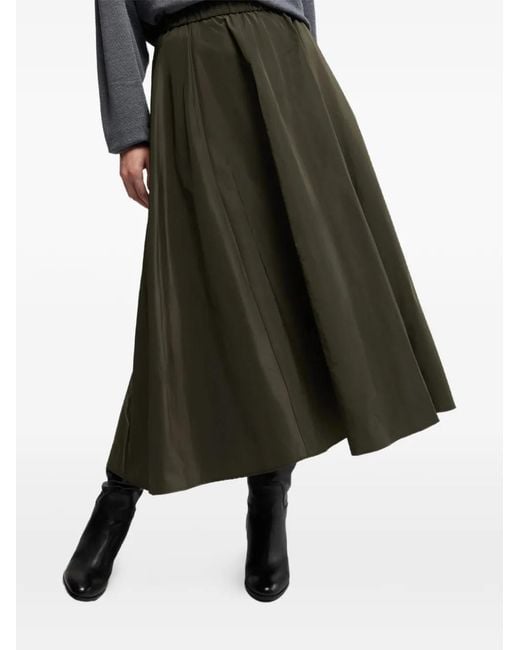Aspesi Green Jupe Mi-Longue À Design Plissé