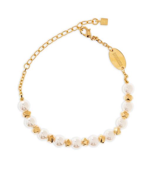DSquared² Metallic Faux-Pearl Bracelet for men
