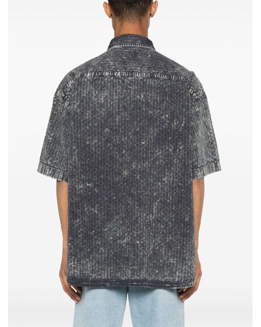 Camisa S-Lazer con perforaciones DIESEL de hombre de color Gray