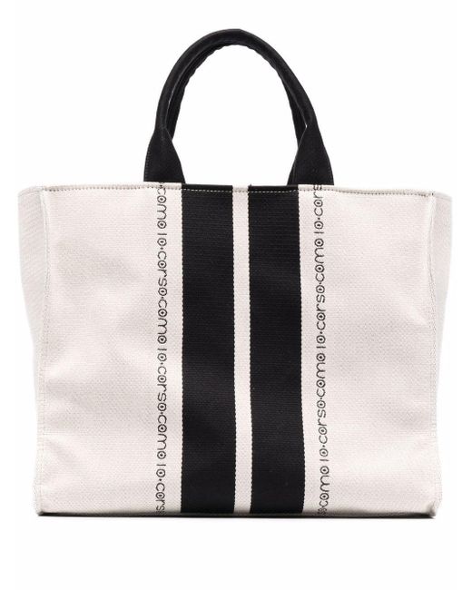 10 Corso Como Black Logo-print Tote Bag for men