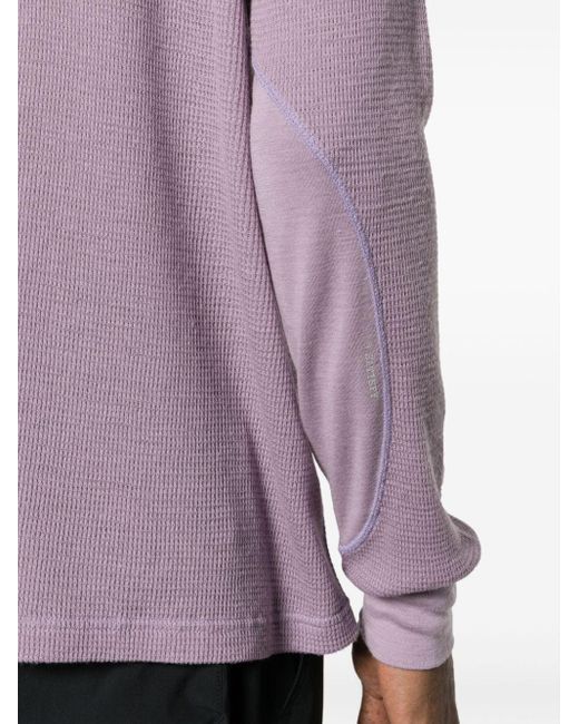 Satisfy Purple Cloudmerino Waffle Base Layer Top for men