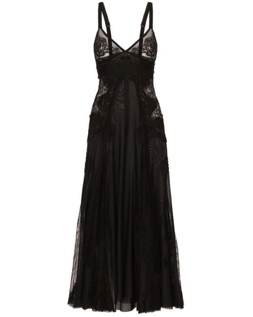 Dolce & Gabbana レースインサート ドレス Black