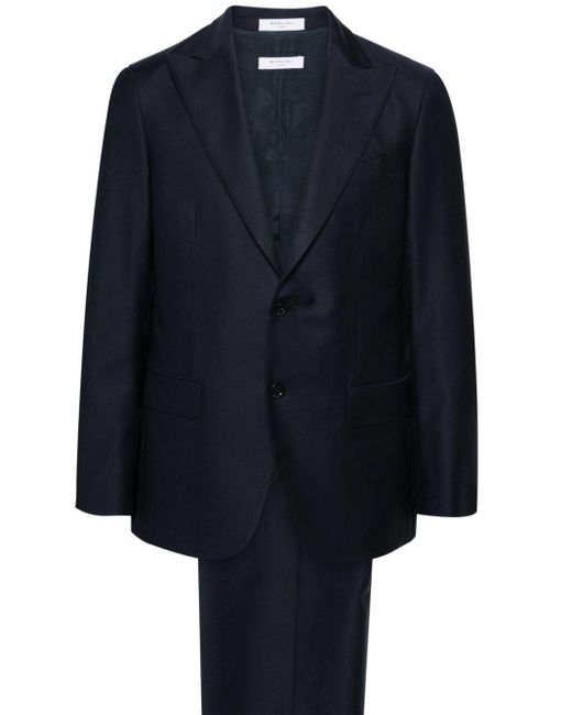 Boglioli Blue B-line Wool-satin Three-piece Suit for men