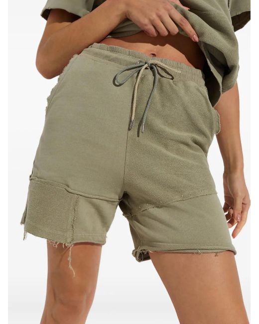 SER.O.YA Green Dax Drawstring Frayed Shorts