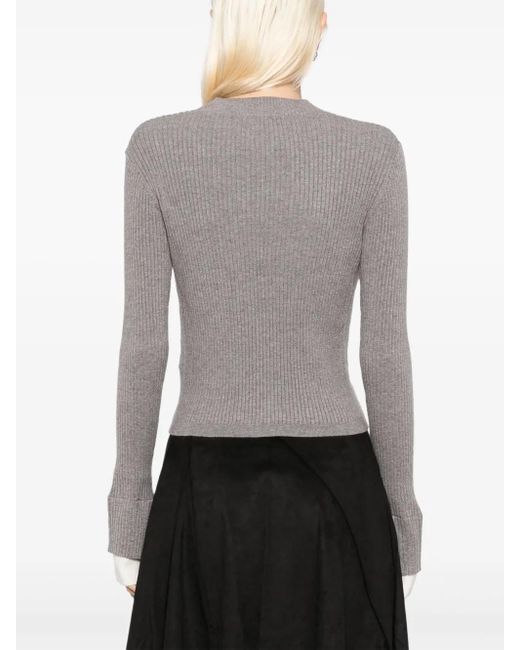 B+ AB Gray Gerippter Pullover
