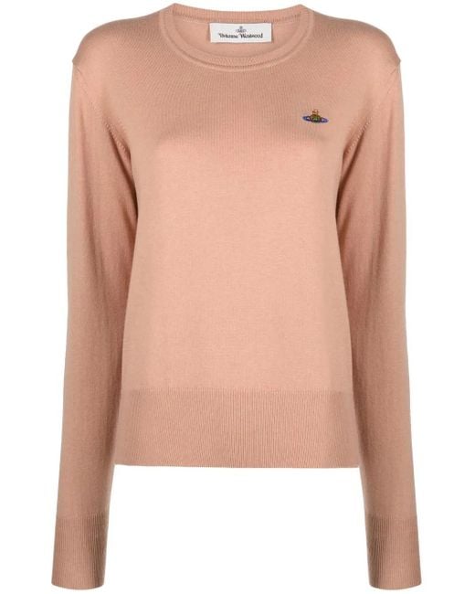 Vivienne Westwood Pink Pullover Mit Logo-Stickerei