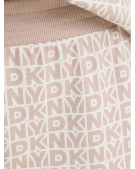 DKNY Pyjama Met Logoprint in het Natural
