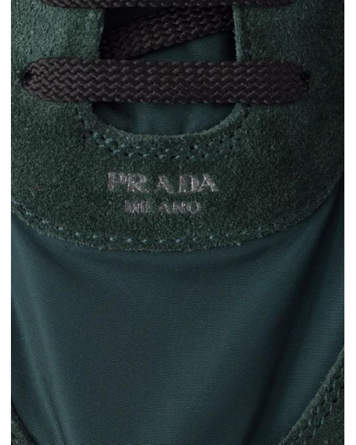Prada Collapse Re-Nylon Sneakers Aus Wildleder in Blue für Herren