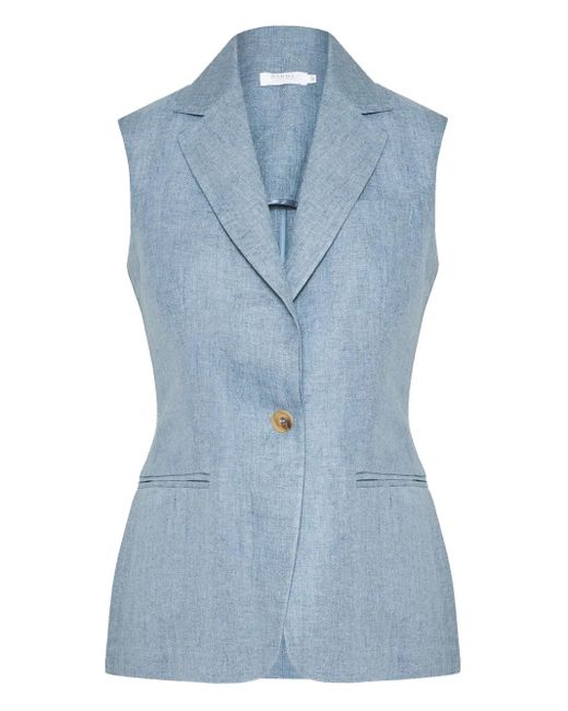 Barba Napoli Mouwloze Blazer in het Blue